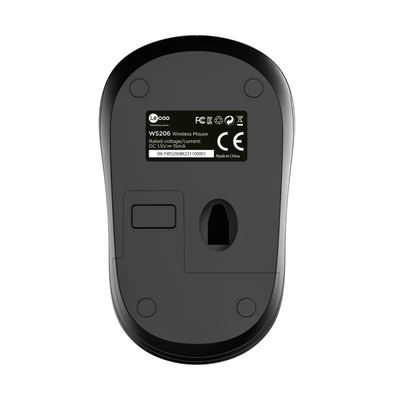Lenovo Lecoo WS206 Wireless 1200DPI 3 Button Black Optical Mouse - Thumbnail