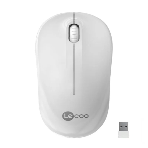 Lenovo Lecoo WS206 Wireless 1200DPI 3 Button White Optical Mouse