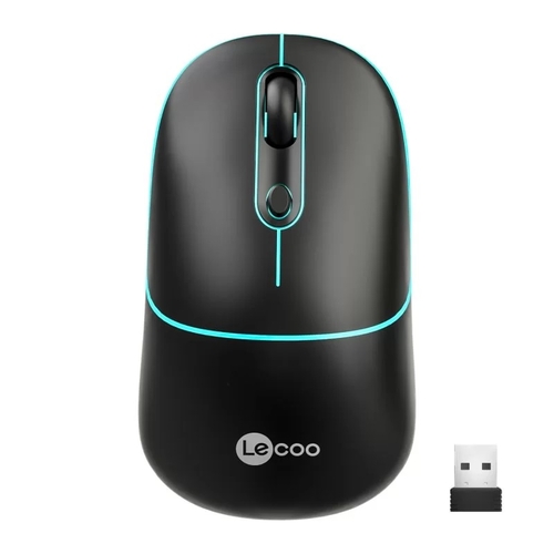 Lenovo Lecoo WS210 Wireless 1600DPI 6 Button Black Optical Mouse