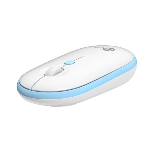 Lenovo Lecoo WS212 Wireless 1600DPI 4 Button White & Blue Optical Mouse