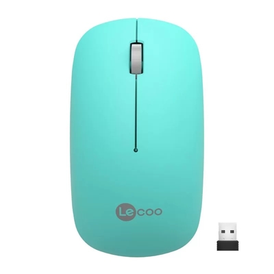 Lenovo Lecoo WS214 Wireless 1200DPI 3 Button Turkuaz Optical Mouse - Thumbnail