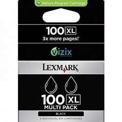 LEXMARK - Lexmark 100XL 14N0848 Yüksek Kapasite Siyah Kartuş 2li Paket
