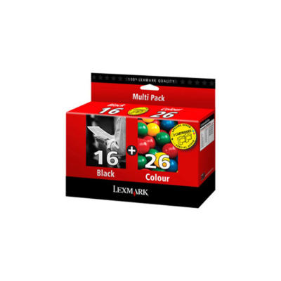 Lexmark 16+26 Black + Color Original Cartridge Dual Pack - X74 / X1110 - LEXMARK