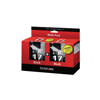 Lexmark 17+17 Black Original Cartridge Dual Pack - X1270 / Z640 - LEXMARK