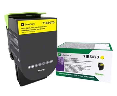Lexmark 71B50Y0 Yellow Original Toner - CS317 / CS417 - 1