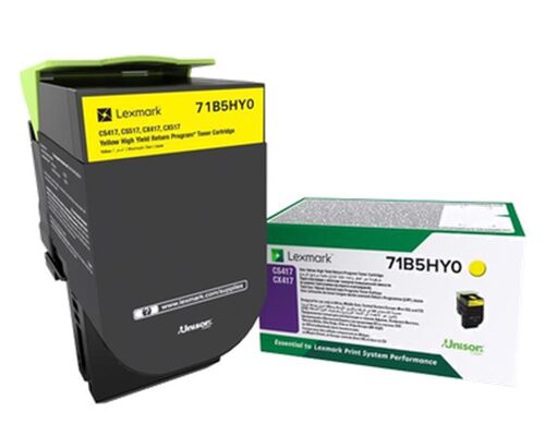 Lexmark 71B5HY0 Yellow Original Toner - CS417 / CS517 - 1