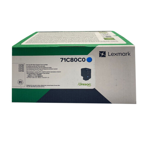 Lexmark 71C80C0 Mavi Orjinal Toner - CS730 - 1