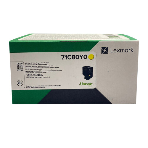 Lexmark 71C80Y0 Sarı Orjinal Toner - CS730 - 1