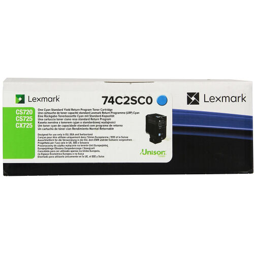 Lexmark 74C2SC0 Mavi Orjinal Toner - CS720 / CX725 - 1