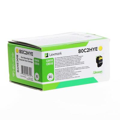 Lexmark 80C2HYE Sarı Orjinal Toner - CX410 / CX510 (T14992) - LEXMARK