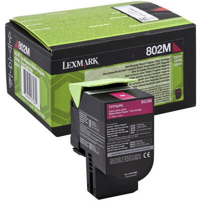 LEXMARK - Lexmark 80C20M0 (802M) Magenta Original Toner - CX310 / CX410
