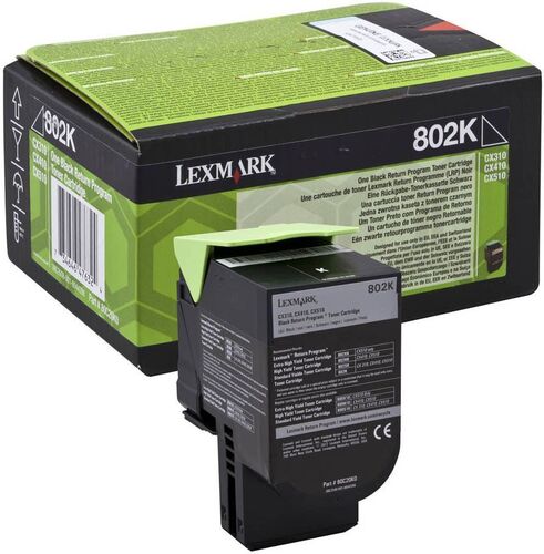 Lexmark 80C20K0 (802K) Black Original Toner - CX310 / CX410 