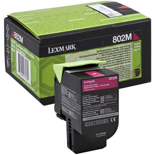 Lexmark 80C20M0 (802M) Magenta Original Toner - CX310 / CX410 - 1
