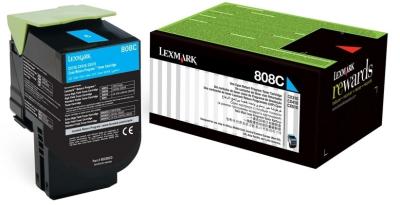Lexmark 80C80C0 (808C) Cyan Original Toner - CX410 / CX510 - LEXMARK