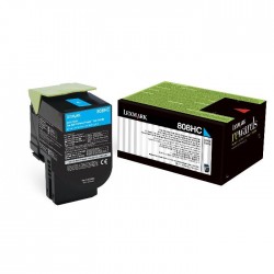 Lexmark 80C8HC0 (808HC) Cyan Original Toner Hıgh Capacity - CX410 / CX510 - LEXMARK