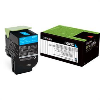 Lexmark 80C8SC0 808SC Mavi Orjinal Toner - CX310 / CX410 (T7505) - LEXMARK