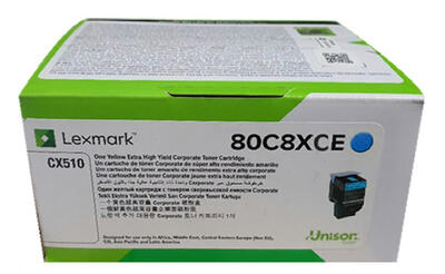 Lexmark 80C8XCE (808XC) Mavi Orjinal Toner - CX510 (T13221) - LEXMARK