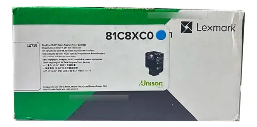 Lexmark 81C8XC0 Mavi Orjinal Toner Ekstra Yüksek Kapasiteli - CX735 - 1