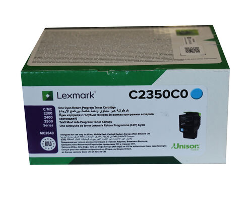 Lexmark C2350C0 Cyan Original Toner - C2240 / C2325dw - 1