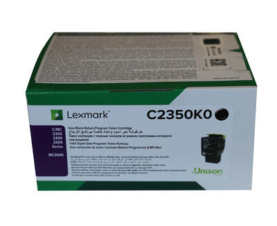 LEXMARK - Lexmark C2350K0 Black Original Toner - C2240 / C2325dw