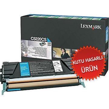 LEXMARK - Lexmark C5220CS Cyan Original Laser Toner - C522 / C524 (Damaged Box)