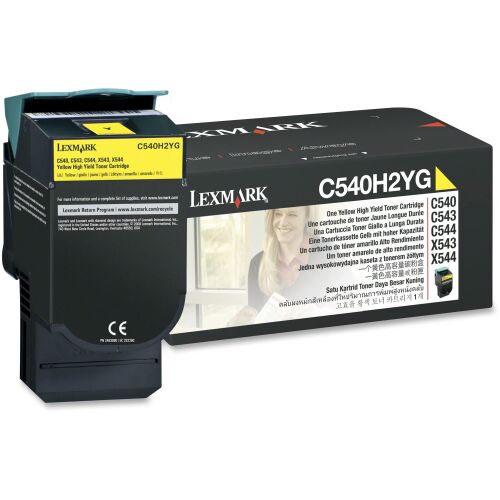 Lexmark C540H2YG Sarı Orjinal Toner Yüksek Kapasiteli - C540DW / C543dn - 2