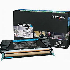 Lexmark C734A1CG Cyan Original Toner - C734 / C736 