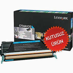 LEXMARK - Lexmark C734A1CG Cyan Original Toner - C734 / C736 (Without Box)