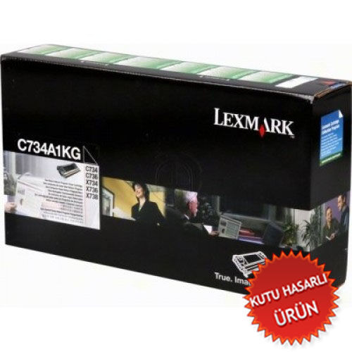 Lexmark C734A1KG Black Original Toner - C734 / C736 (Damaged Box)