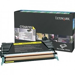 LEXMARK - Lexmark C734A1YG Yellow Original Toner - C734 / C736