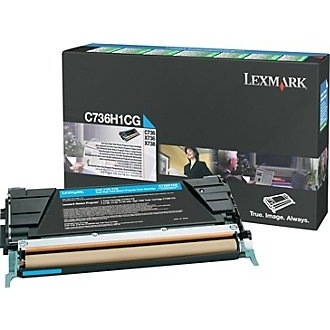 Lexmark C736 C736H1CG Cyan Original Toner-C736 / X736 / X738