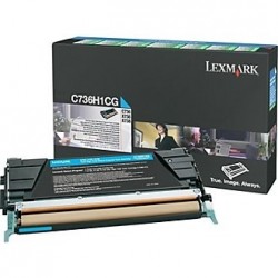 Lexmark C736 C736H1CG Cyan Original Toner-C736 / X736 / X738 - LEXMARK