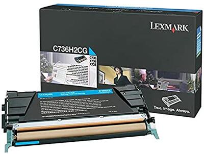LEXMARK - Lexmark C736H2CG Cyan Original Toner High Capacity - X736 / X738