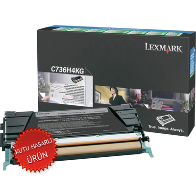 LEXMARK - Lexmark C736H4KG Black Original Toner High Capacity - C736dn (Damaged Box)