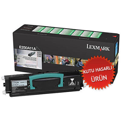 LEXMARK - Lexmark E250A11A Black Original Toner - E250 (Damaged Box)