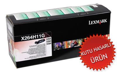 LEXMARK - Lexmark X264H11G Siyah Orjinal Toner - X260 / X264 (C) (T12117)