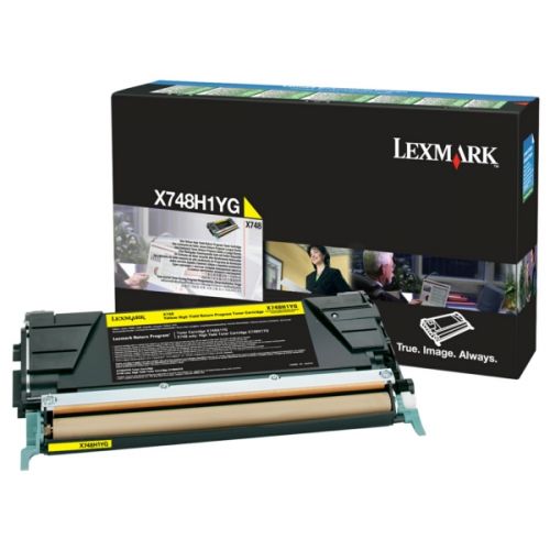 Lexmark X748H1YG Yellow Original Toner High Capacity 10.000 Page