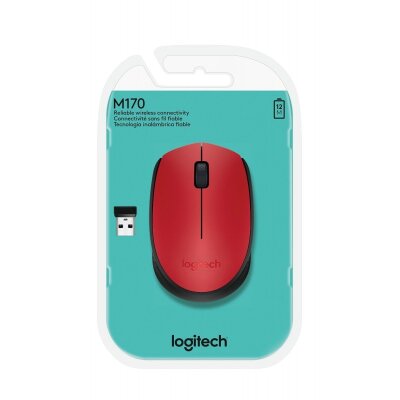 Logitech (910-004641) M171 Kırmızı Optik Kablosuz Mouse - Logitech