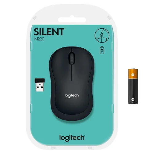 Logitech (910-004878) M220 Silent Sessiz Charcoal Kablosuz Mouse - 1