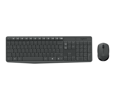Logitech - Logitech MK235 Siyah Kablosuz Q Klavye + Mouse Seti