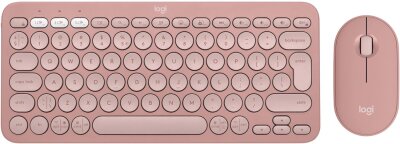 Logitech Pebble 2 Combo (920-012247) Pembe TKL Kablosuz Klavye & Mouse Set - Logitech