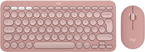 Logitech Pebble 2 Combo (920-012247) Pembe TKL Kablosuz Klavye & Mouse Set - 1