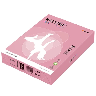 Maestro - Maestro Color PI25 A4 Pembe Fotokopi Kağıdı 80g/m² 1 Paket (500 Adet)