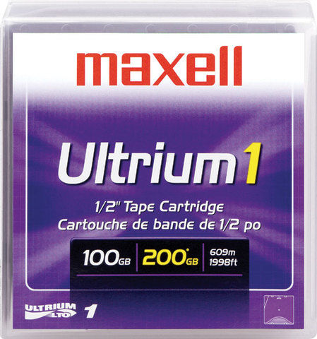 Maxell LTO-1 Ultrium Data Kartuş - 100 GB / 200 GB 609m, 12,65mm (T7008)