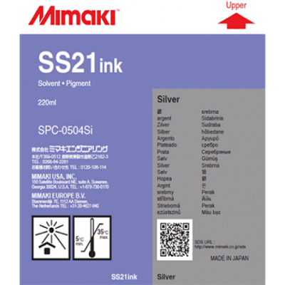 MIMAKI - Mimaki SPC-0504Si SS21 Silver Original Solvent Ink Cartridge 220 Ml