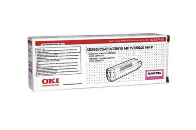 OKI - OKI 42127455 Yellow Original Laser Toner - OKI C5250 / C5450 / C5510