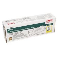 OKI 42804574 C3100-Y Yellow Original Laser Toner - OKI C3100 - OKI