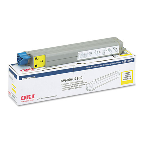 OKI 42918901 Yellow Original Toner - C9600 / C9800 - 1