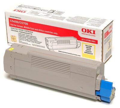 OKI 43381905 Yellow Original Toner - C5600 / C5700 - OKI