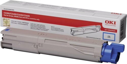 OKI 43459331 Mavi Orjinal Toner - C3300 / C3400 - 1